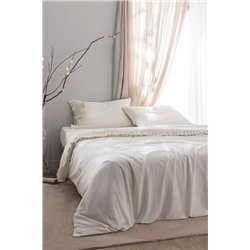 Perline King Size %100 Pamuk Fırfırlı Nevresim Takımı - Ekru/Bej