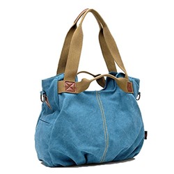 YZSKY Leisure Canvas Travel Top Handle Bag Tote Handbags Shoulder Bag With Removable Adjustable Strap
