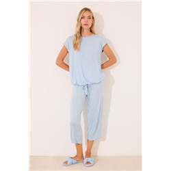 Pijama Capri viscosa brillos azul