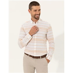 Safran Slim Fit Uzun Kollu Gömlek