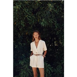 BRAIDED BELT PLAYSUIT
