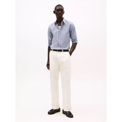 Slim Fit Stripe Print All-Day Shirt