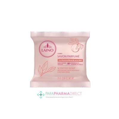 Laino Savon Parfumé à la Pulpe de Pêche Blanche BIO Corps 75g
