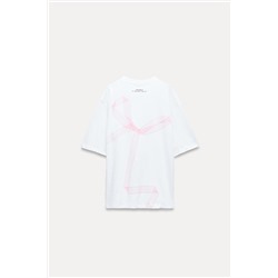 PRINTED T-SHIRT WITH BOW