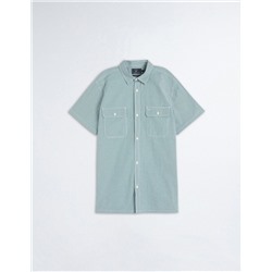 Vichy Short Sleeve Shirt, Men, Green