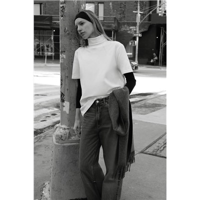 HEAVY COTTON TURTLENECK TOP