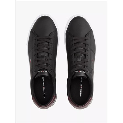 Low Cut Logo Leather Mix Sneaker