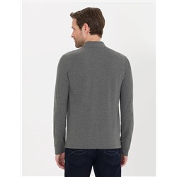 Antrasit Melanj Slim Fit Basic Sweatshirt