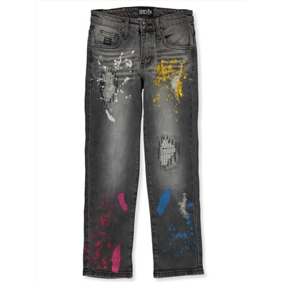 BORN FLY BOYS' PAINT SPLATTER JEANS