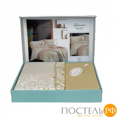 Постельное белье "Карвен" ранфорс евро Adrasan Beige v-1