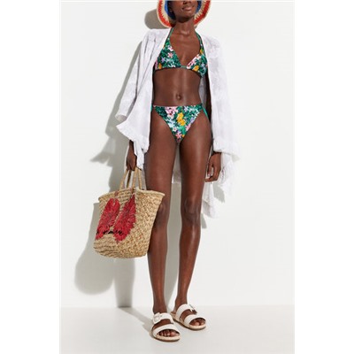 Top bikini floral reversible