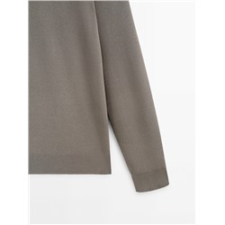 Jersey punto nido de abeja confort cuello mock