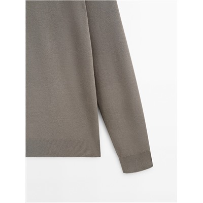 Jersey punto nido de abeja confort cuello mock