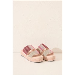 Sandalias plataforma rafia multicolor