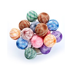 Тайская гирлянда «Меланж» (20 шариков в гирлянде) / Thai lightening balls rainbow melange