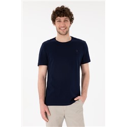 Erkek Regular Fit Bisiklet Yaka Lacivert Basic Tişört