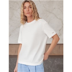 Футболка свободная из премиального хлопка с эластаном