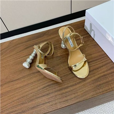 Красивые женские босоножки с акцентным каблуком Aquazzur*a 🌊