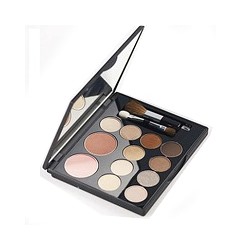 Макияжная палитра румяна+тени GLAMOROUS COLLEZIONE Giffarine 12 оттенков/ Giffarine GLAMOROUS Eyeshadow & Blusher Set (pink-brown)SET C