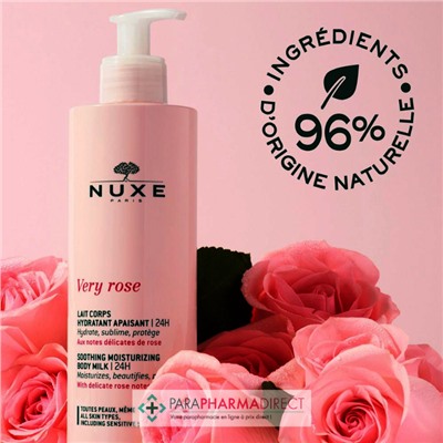 Nuxe Lait Corps Hydratant Apaisant Very Rose 400ml