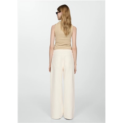 Jeans wideleg loose tiro bajo