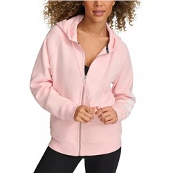 DKNY Women's Exploded-Logo Front-Zip Hoodie