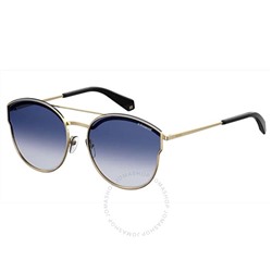Polaroid  Polarized Blue Gradient Round Ladies Sunglasses
