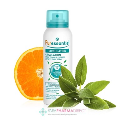 Puressentiel Circulation Spray Tonique Express 2x100 mlLot  × 2