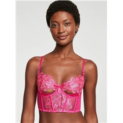 DREAM ANGELS Wicked Shimmer Heart Embroidery Open-Cup Corset Top