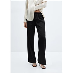Pantalón cintura elástica satinado
