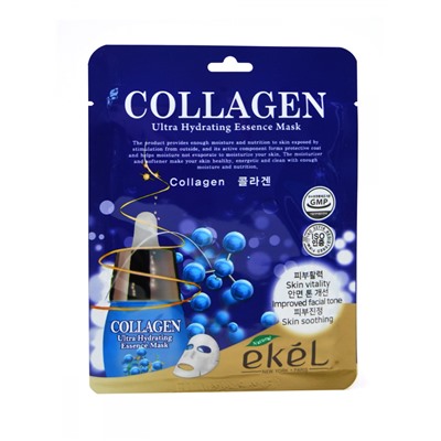 [EKEL] Маска для лица тканевая КОЛЛАГЕН Collagen Ultra Hydrating Essence Mask, 25 мл