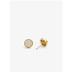 MICHAEL KORS Precious Metal-Plated Sterling Silver Pavé Studs