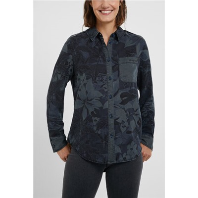 Camisa larga flores camuflaje