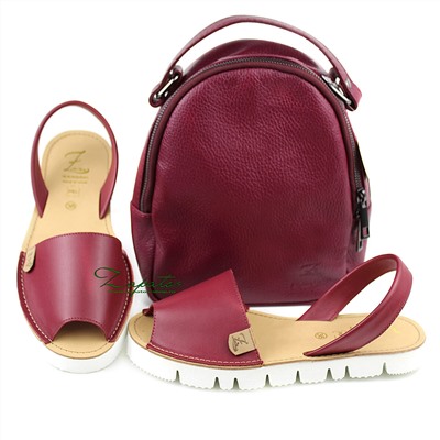 AB.Zapatos · 3202 GRANATE+AB.Z · Pelle · mochila NAPA (630)
