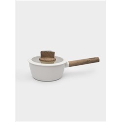 Ковш, 16 см, 1,2 л, с крышкой, с покрытием, алюминий, молочный, Palisander