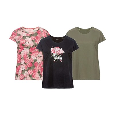 esmara Damen T-Shirt, leger geschnitten, mit überschnittener Schulter