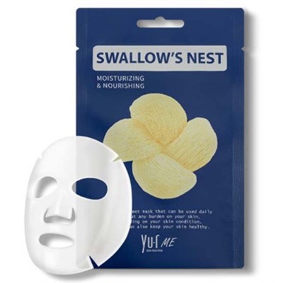 [YU.R] Маска для лица тканевая ЭКСТРАКТ ЛАСТОЧКИНОГО ГНЕЗДА Me Swallow's Nest Sheet Mask, 1 шт