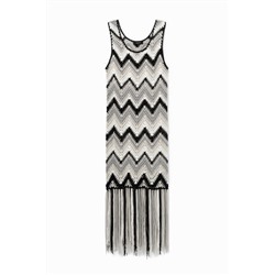 Vestido boho de ganchillo y flecos