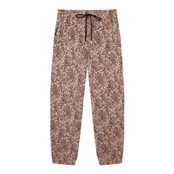 Pantalón largo carrot animal print marrón