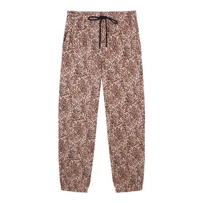 Pantalón largo carrot animal print marrón