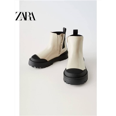 ZARA  😍 официальный сайт⚡️ лакированные  осенние ботинки для маленьких модниц со  скидкой  71🛍    ✅Цвет: на фото     ✅Материал: в описании указано что лакированные, на молнии и с резиновым носком, стелька из технического материала starfit