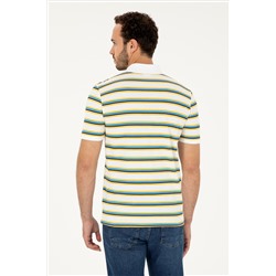 Erkek Regular Fit Polo Yaka Beyaz Tişört