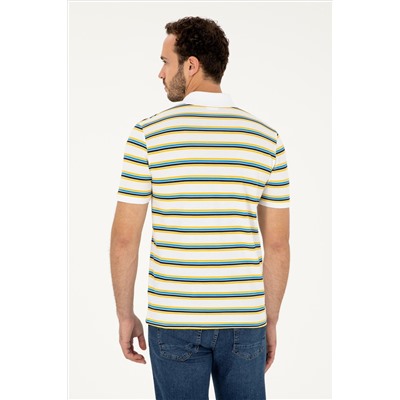 Erkek Regular Fit Polo Yaka Beyaz Tişört