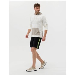 Siyah Slim Fit Örme Şort