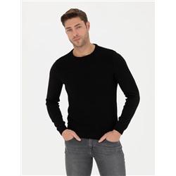 Siyah Slim Fit Kazak