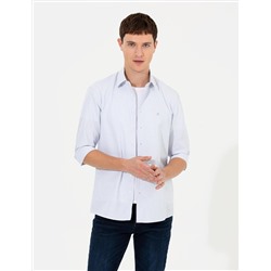 Açık Mavi Slim Fit Uzun Kollu Gömlek