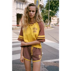 VARSITY T-SHIRT WITH SLOGAN