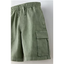 LOOSE-FITTING CARGO BERMUDA SHORTS