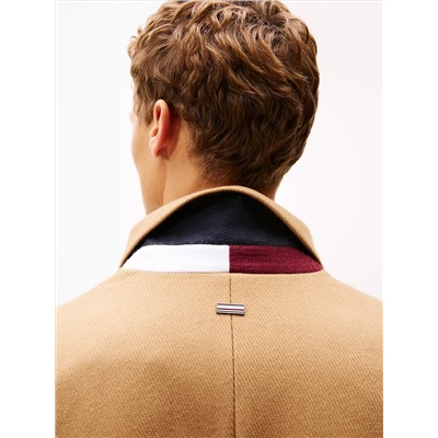 Wool-Blend Casual Coat