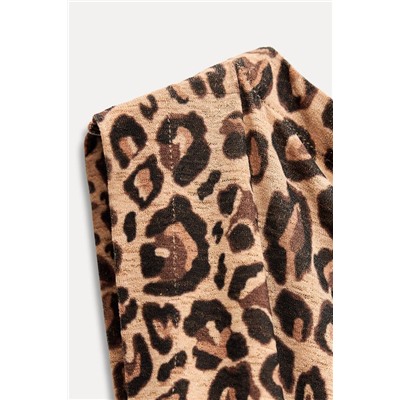ANIMAL PRINT LONG KNIT TOP